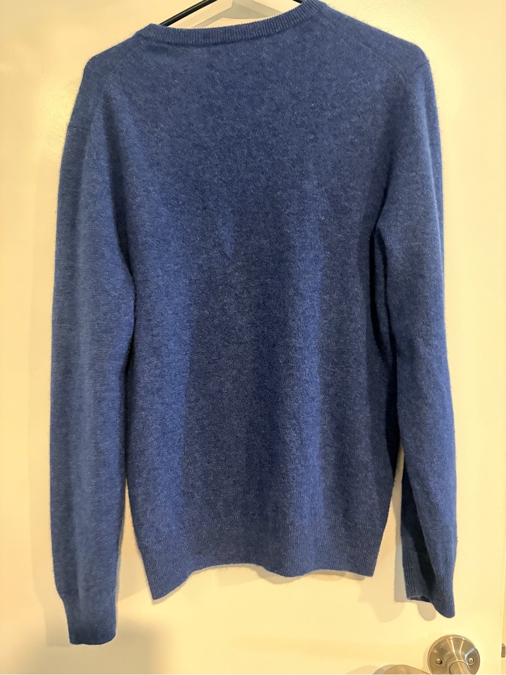 Christian Lacroix double ply cashmere Cobalt Blue Crewneck Sweater, ultra soft - Picture 2 of 8